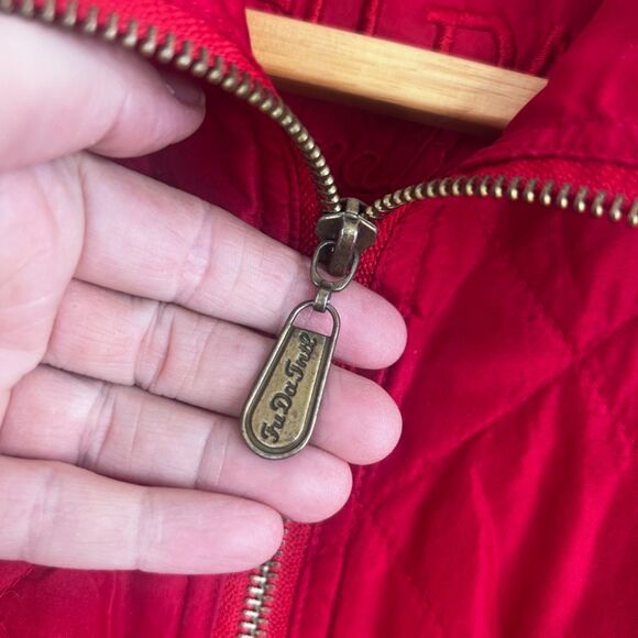 FUDA International VTG 100% Silk Red Full Zip Bomber Jacket Lightweight Size MD - Picture 10 of 15